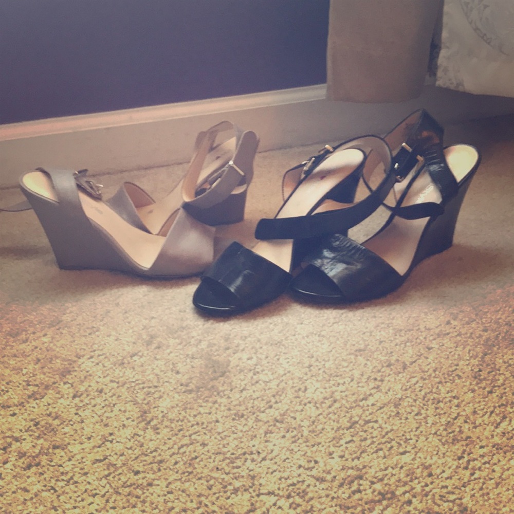 Nine West Strappy Wedge Heels